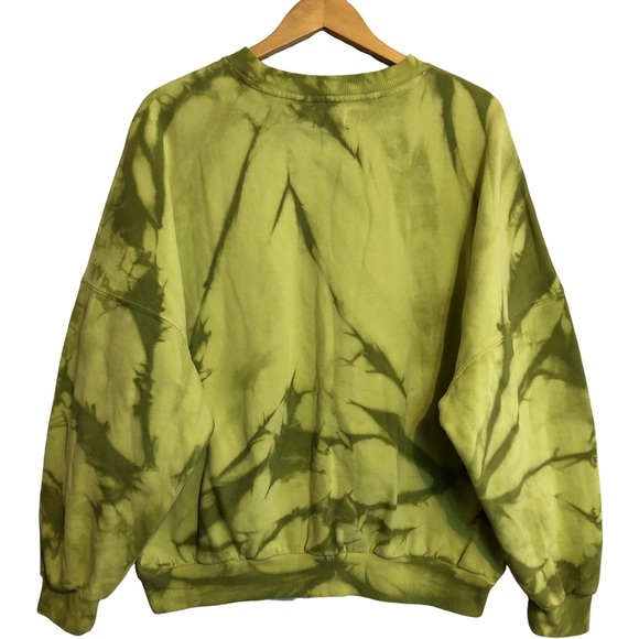 Playboy Athletic Club Men's PacSun Green Tie Dye Fleece Long Sleeve Sweatshirt S - Picture 2 of 8